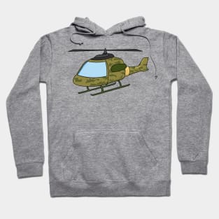 Cute army camoflage helicopter cartoon Hoodie